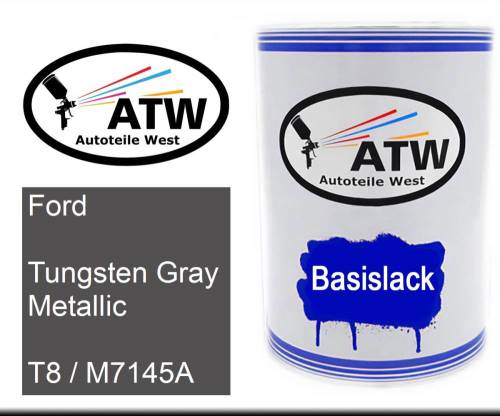 Ford, Tungsten Gray Metallic, T8 / M7145A: 500ml Lackdose, von ATW Autoteile West.